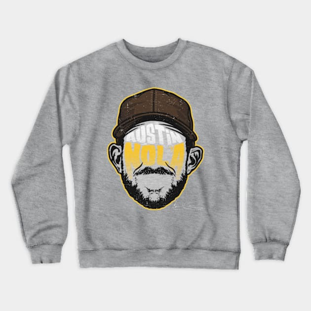 Austin Nola San Diego Player Silhouette Crewneck Sweatshirt by danlintonpro